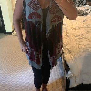 Sleeveless sweater cardigan